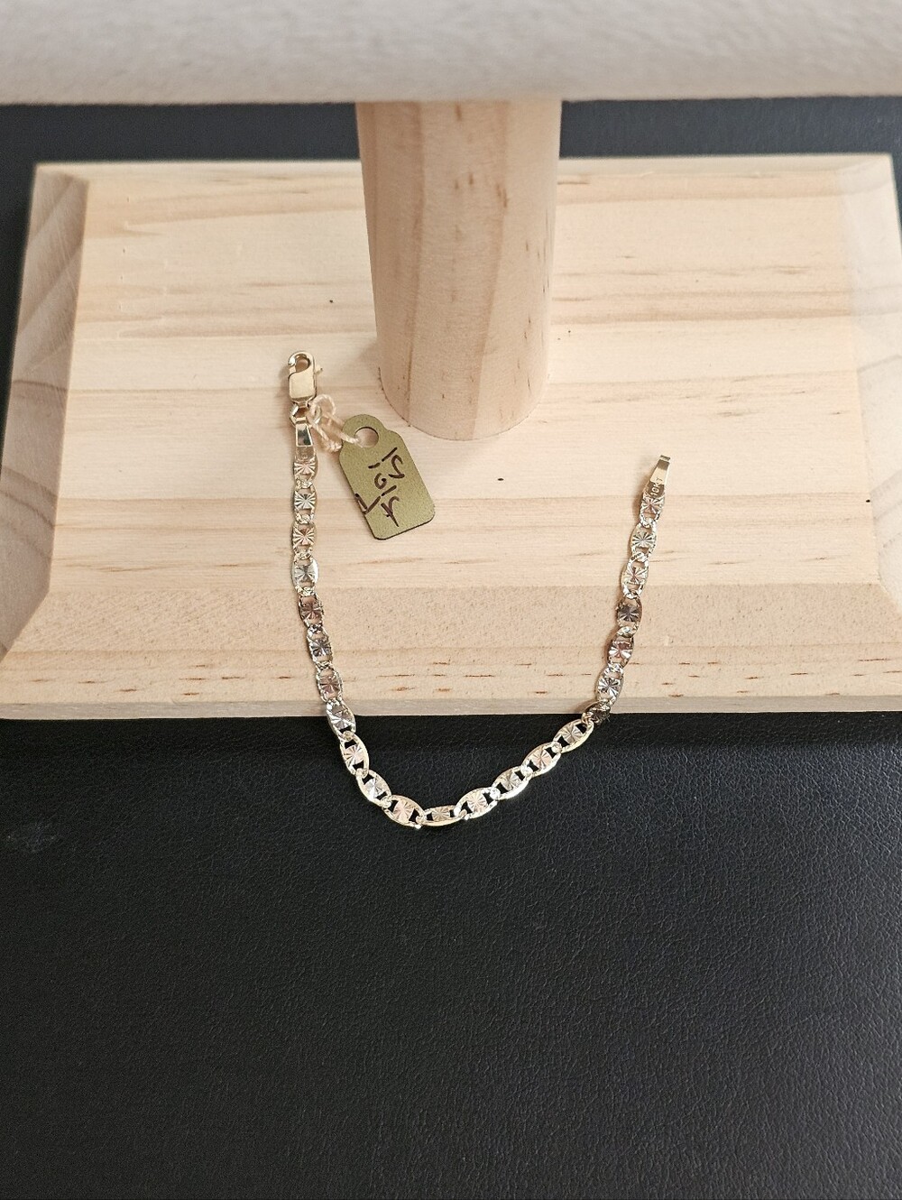 10k Gold Tri Color Kid Bracelet 5 Inch